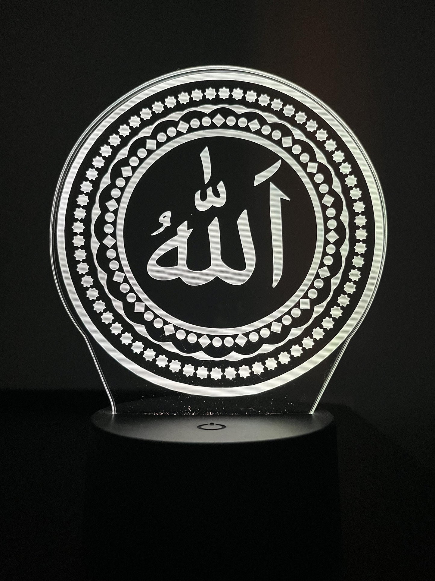 Allah Islamic LED Acrylic Lamp