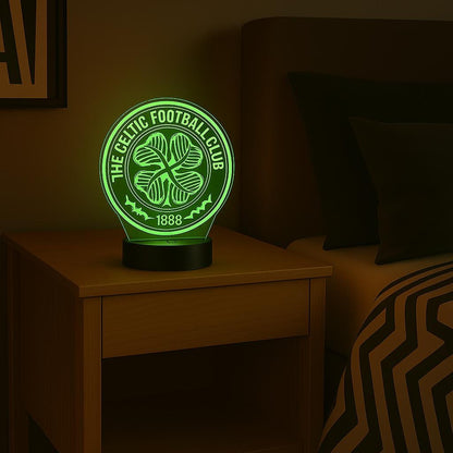 Celtic FC Lamp – Unique Gift for Football Fans | LED Night Light for Him | Celtic Fan Gift | Celtic Club Light LED Lamp