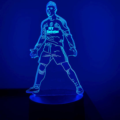 Cristiano Ronaldo LED Lamp – Custom Soccer Night Light with Name & Number – Personalized Football Gift for Fans and Kids LED Lamp