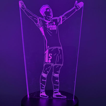 Jude Bellingham Soccer LED Night Light – Multi-Color 3D Acrylic Lamp, Real Madrid Edition, Perfect Gift for Soccer Fans LED Lamp