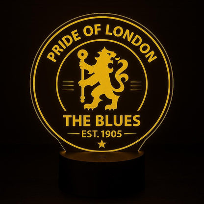 Chelsea FC Gift – Pride of London LED Lamp, The Blues Night Light, Football Fan Gift, Soccer Decor, Remote Control Light LED Lamp