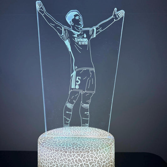 Jude Bellingham Soccer LED Night Light – Multi-Color 3D Acrylic Lamp, Real Madrid Edition, Perfect Gift for Soccer Fans LED Lamp