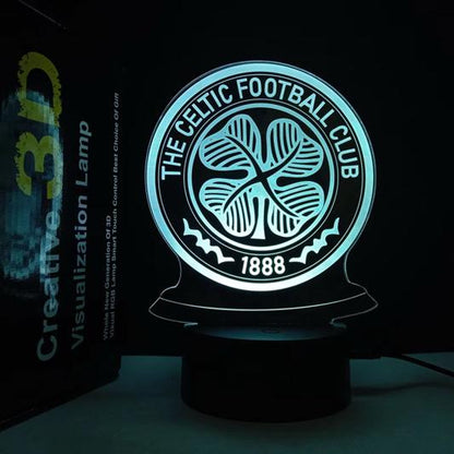 Celtic FC Lamp – Unique Gift for Football Fans | LED Night Light for Him | Celtic Fan Gift | Celtic Club Light LED Lamp