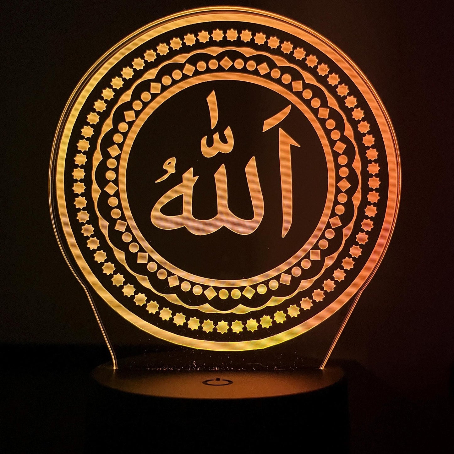 Allah Islamic LED Acrylic Lamp