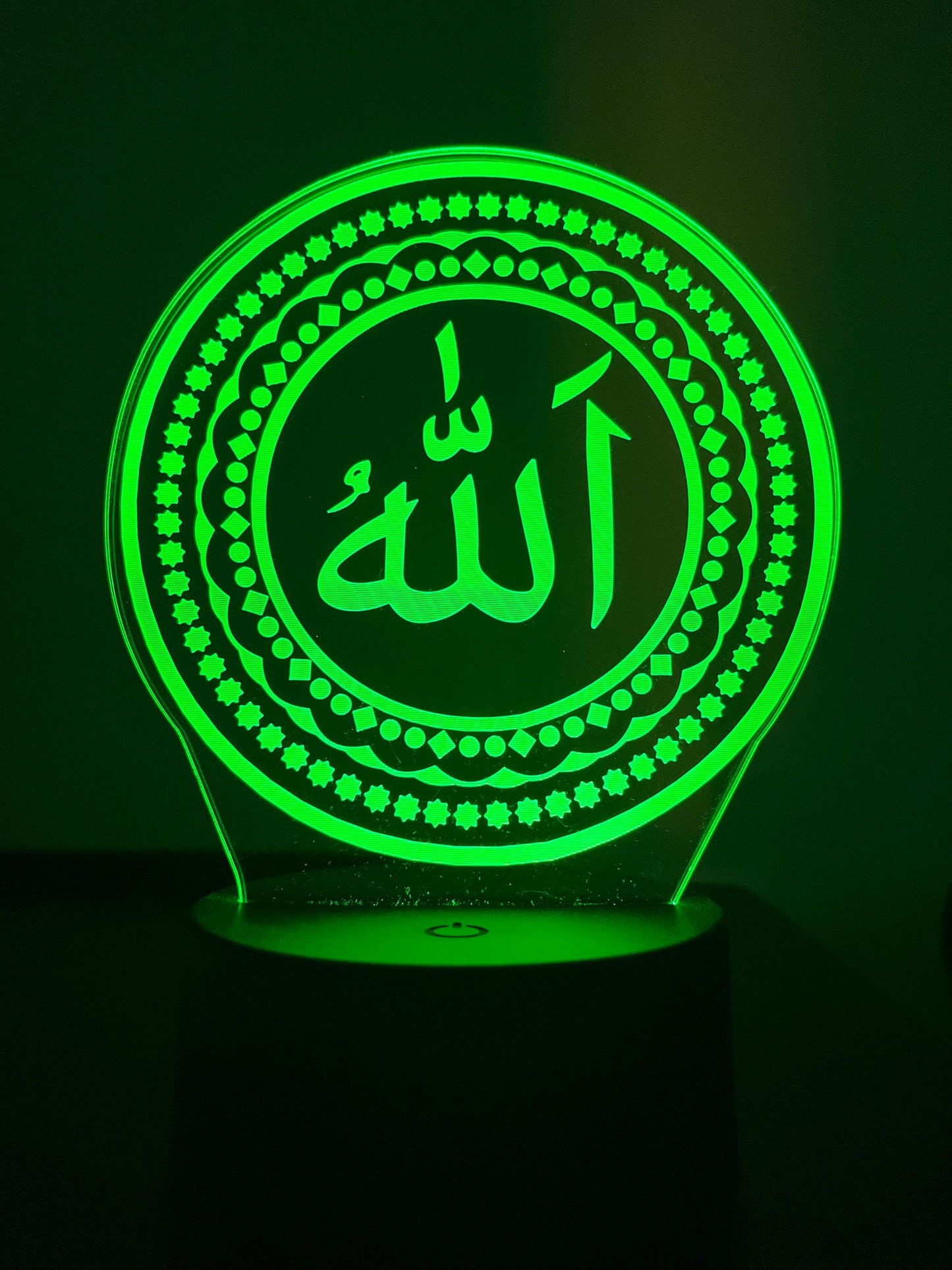 Allah Islamic LED Acrylic Lamp