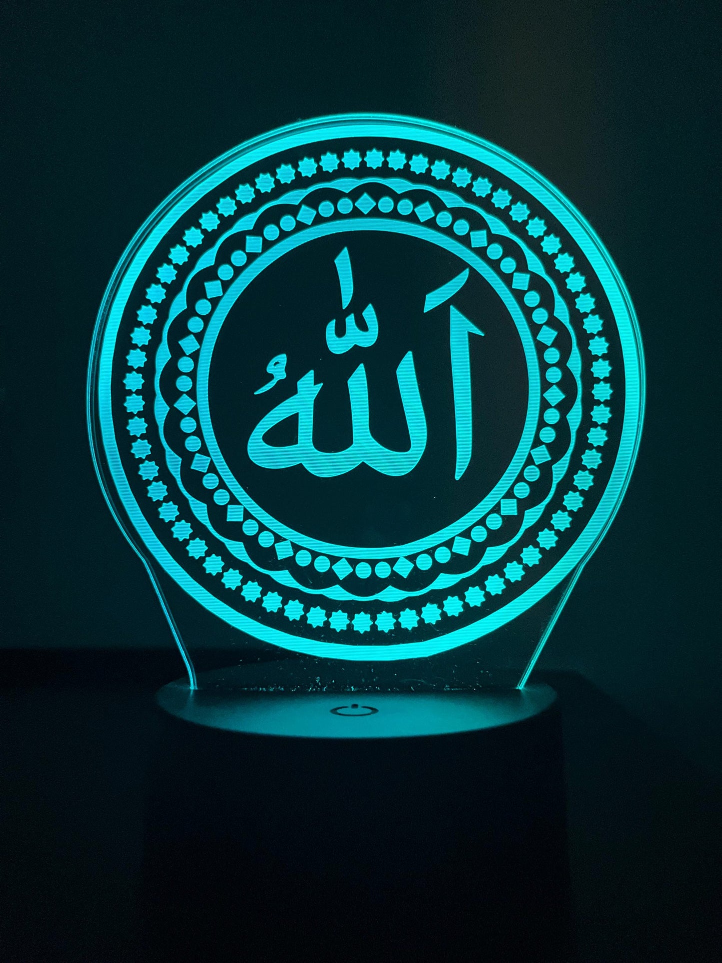 Allah Islamic LED Acrylic Lamp