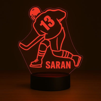 Custom Hockey Player LED Lamp