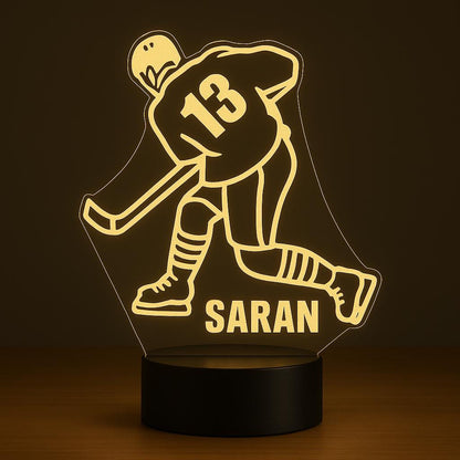 Custom Hockey Player LED Lamp