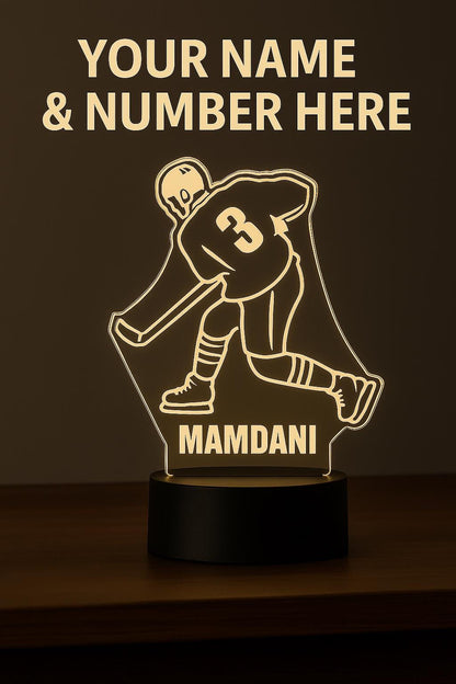 Custom Hockey Player LED Lamp