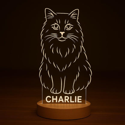 Custom Pet Lamp with Name – Personalized LED Night Light with Your Dog or Cat’s Face – Unique Gift for Pet Lovers