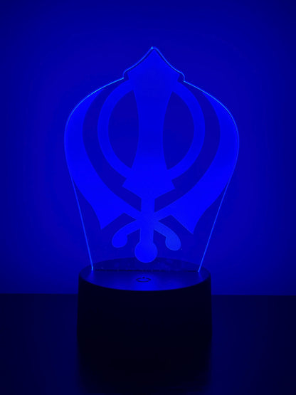Khanda Sikh LED Acrylic Lamp