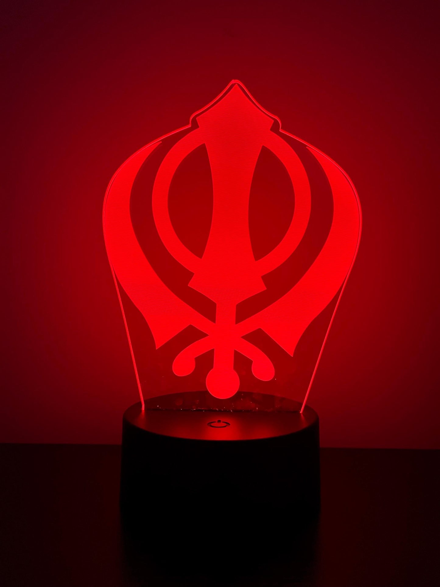 Khanda Sikh LED Acrylic Lamp