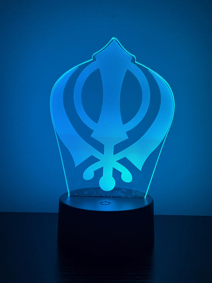 Khanda Sikh LED Acrylic Lamp