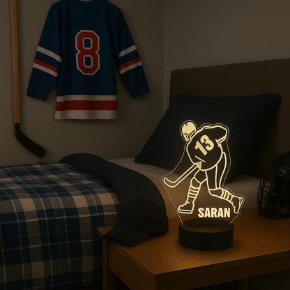 Custom Hockey Player LED Lamp