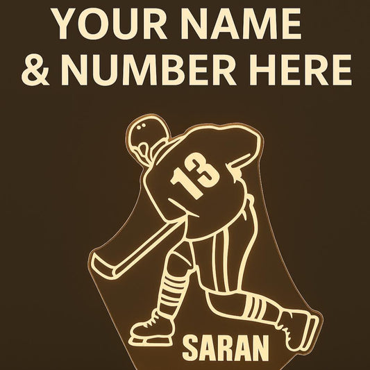 Custom Hockey Player LED Lamp