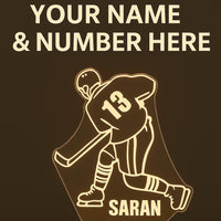 Custom Hockey Player LED Lamp