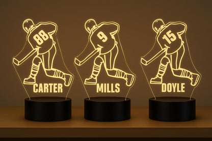 Custom Hockey Player LED Lamp