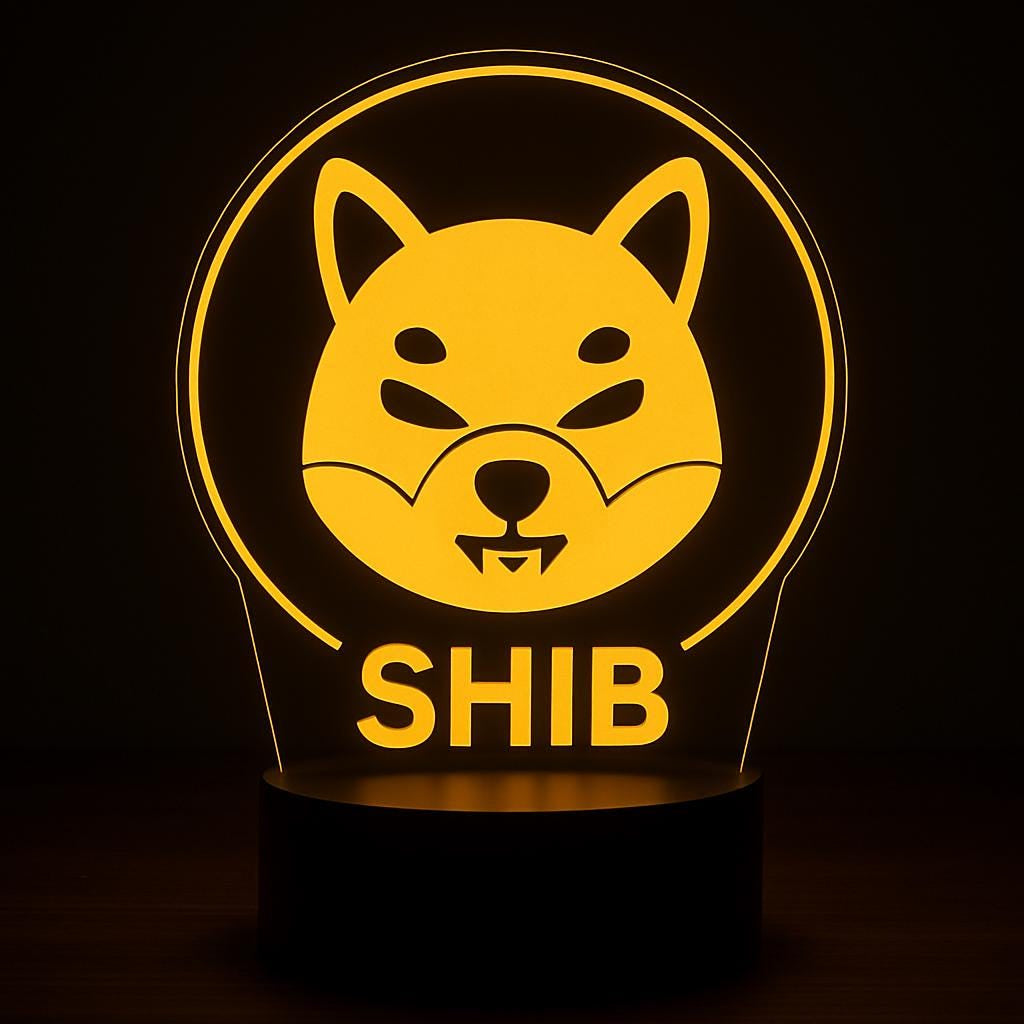 Shiba Inu SHIB LED Lamp – 16 Color Changing Crypto Desk Light with Remote – Acrylic Night Lamp for Dogecoin & Meme Coin Fans