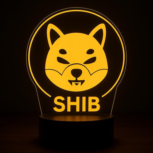 Shiba Inu SHIB LED Lamp – 16 Color Changing Crypto Desk Light with Remote – Acrylic Night Lamp for Dogecoin & Meme Coin Fans