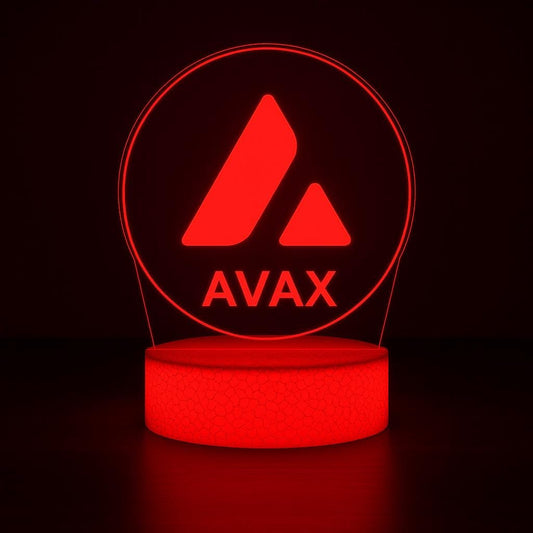 Avalanche AVAX LED Desk Lamp – 16 Color Options with Remote | Crypto Investor Gift | Gamer Room & Office Decor
