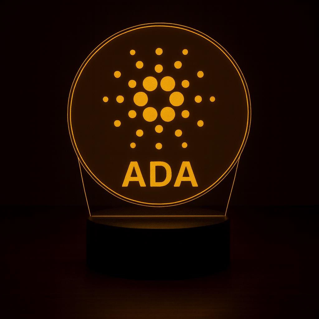 Cardano ADA Crypto LED Lamp – 16 Colors with Remote | Cryptocurrency Desk Lamp & Gamer Room Decor – Choice of Base