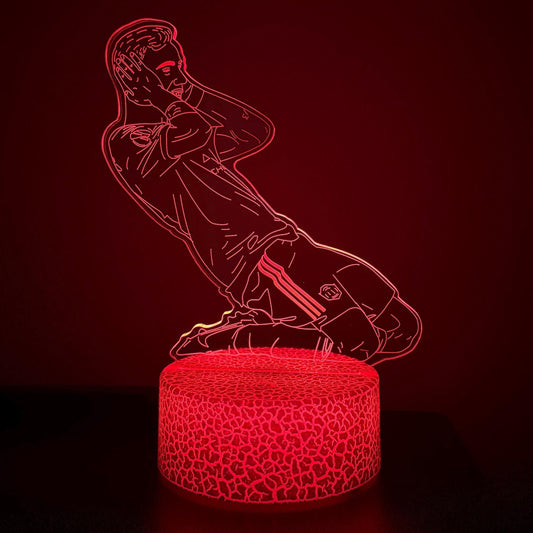 Bruno Fernandes Celebration LED Lamp – 16 Color Changing Night Light with Remote, Manchester Football Fan Gift LED Lamp
