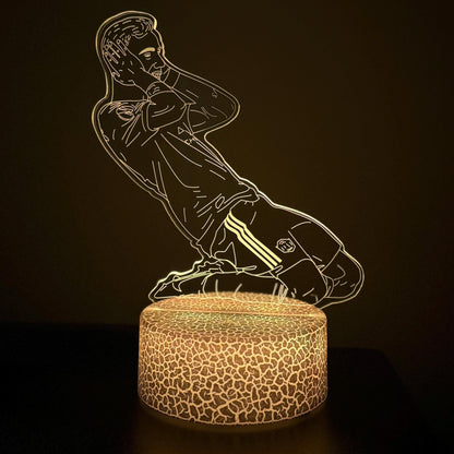 Bruno Fernandes Celebration LED Lamp – 16 Color Changing Night Light with Remote, Manchester Football Fan Gift LED Lamp