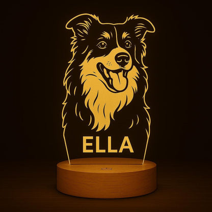 Custom Pet Lamp with Name – Personalized LED Night Light with Your Dog or Cat’s Face – Unique Gift for Pet Lovers