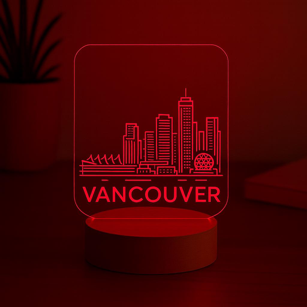 Vancouver Skyline LED Lamp