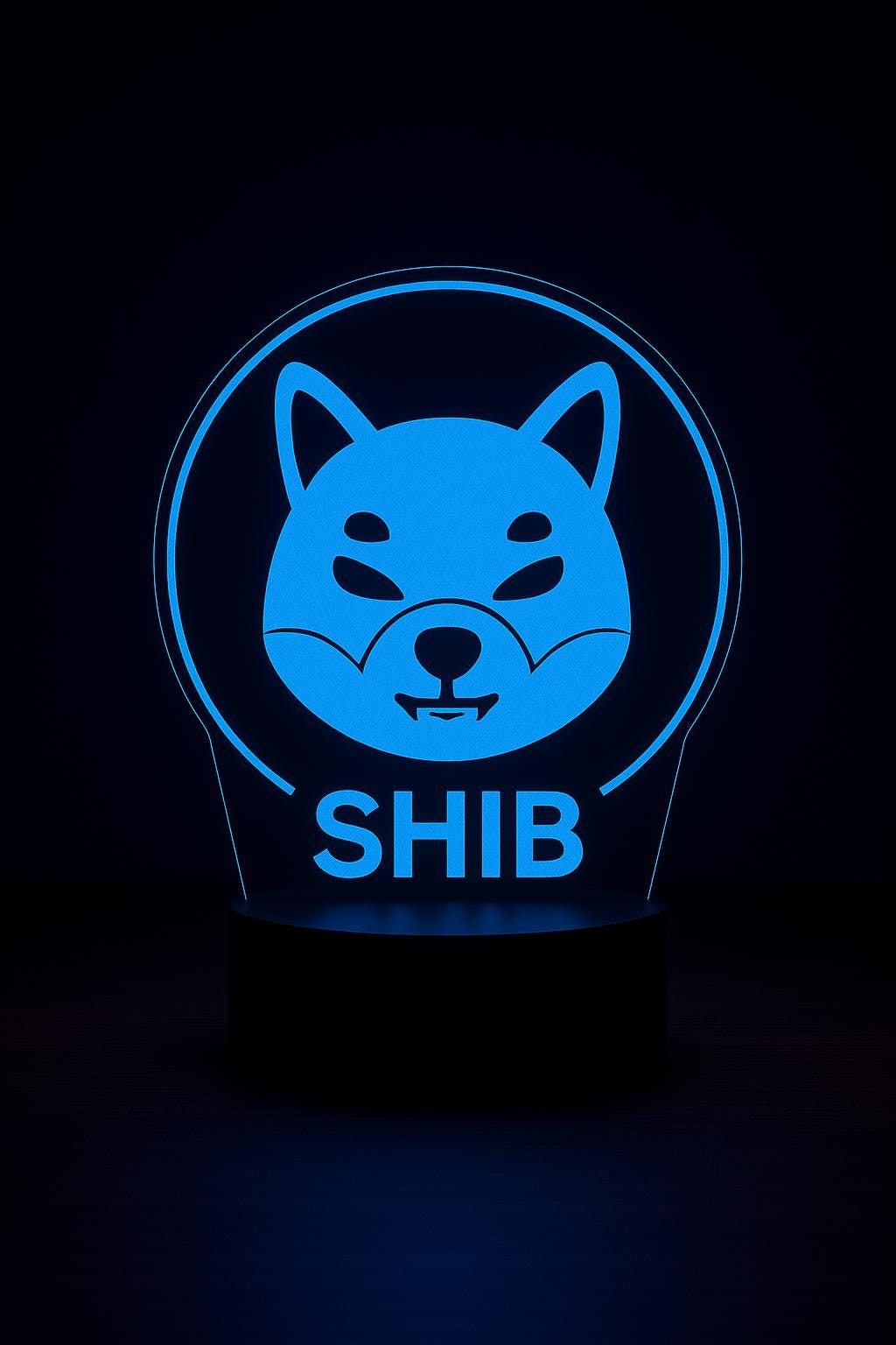 Shiba Inu SHIB LED Lamp – 16 Color Changing Crypto Desk Light with Remote – Acrylic Night Lamp for Dogecoin & Meme Coin Fans