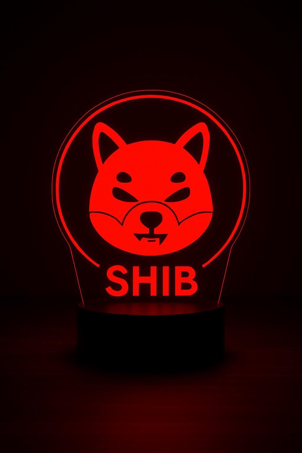 Shiba Inu SHIB LED Lamp – 16 Color Changing Crypto Desk Light with Remote – Acrylic Night Lamp for Dogecoin & Meme Coin Fans