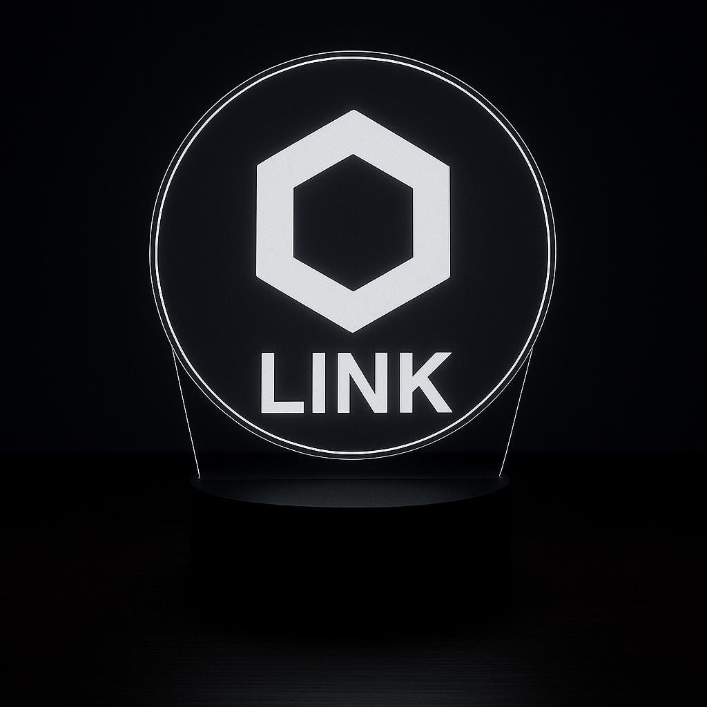 Chainlink LINK Crypto LED Lamp – 16 Colors with Remote | Cryptocurrency Desk Lamp & Gamer Room Decor – Choice of Base