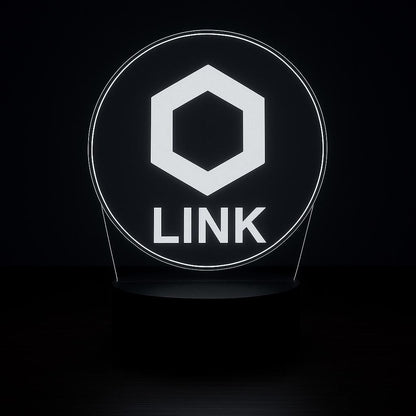 Chainlink LINK Crypto LED Lamp – 16 Colors with Remote | Cryptocurrency Desk Lamp & Gamer Room Decor – Choice of Base