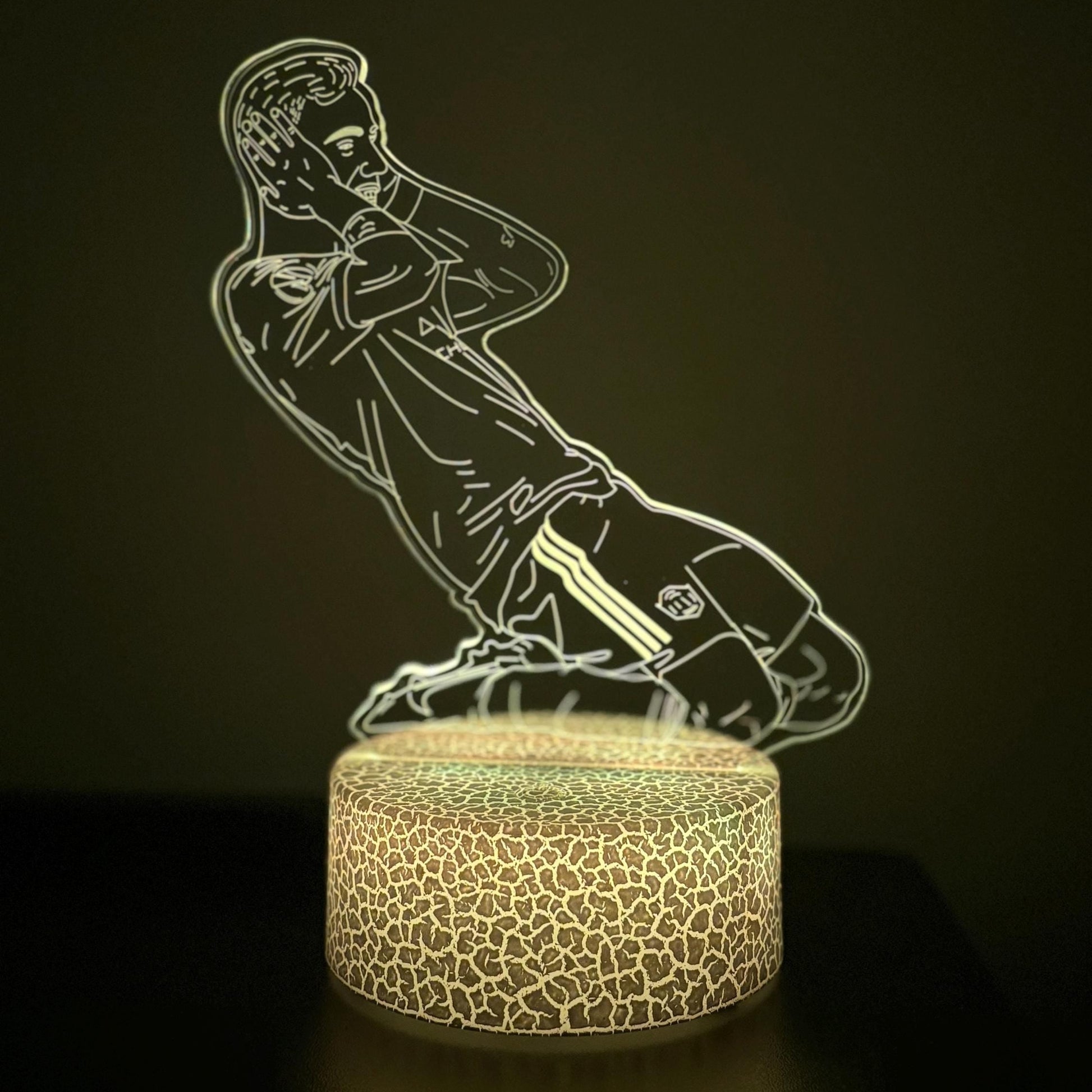 Bruno Fernandes Celebration LED Lamp – 16 Color Changing Night Light with Remote, Manchester Football Fan Gift LED Lamp