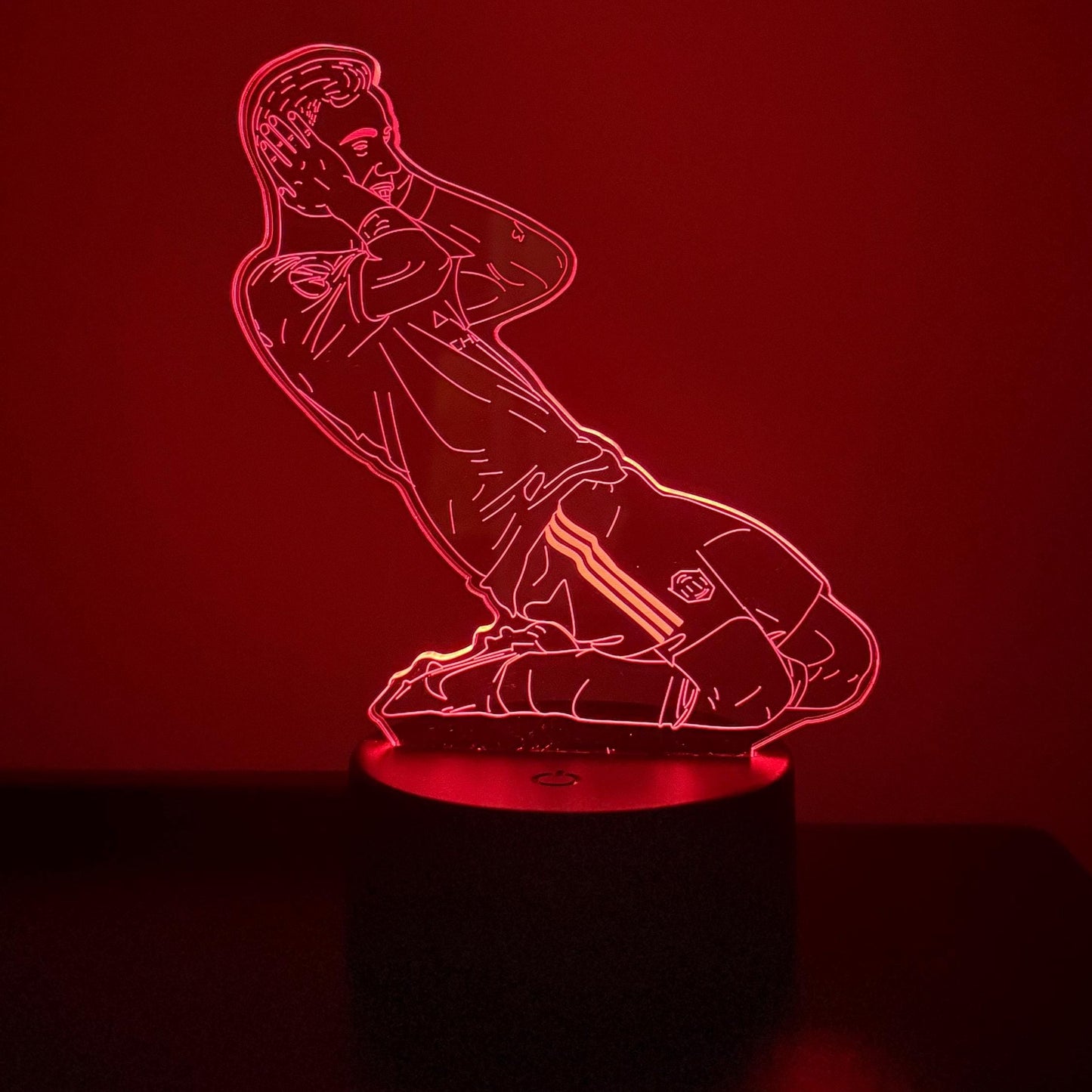 Bruno Fernandes Celebration LED Lamp – 16 Color Changing Night Light with Remote, Manchester Football Fan Gift LED Lamp