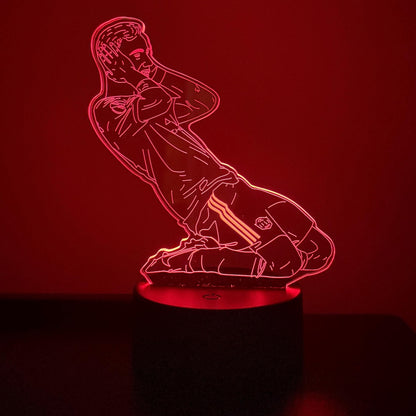 Bruno Fernandes Celebration LED Lamp – 16 Color Changing Night Light with Remote, Manchester Football Fan Gift LED Lamp