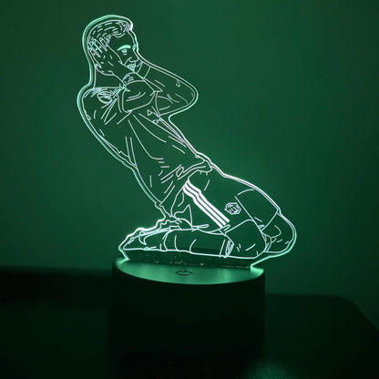 Bruno Fernandes Celebration LED Lamp – 16 Color Changing Night Light with Remote, Manchester Football Fan Gift LED Lamp