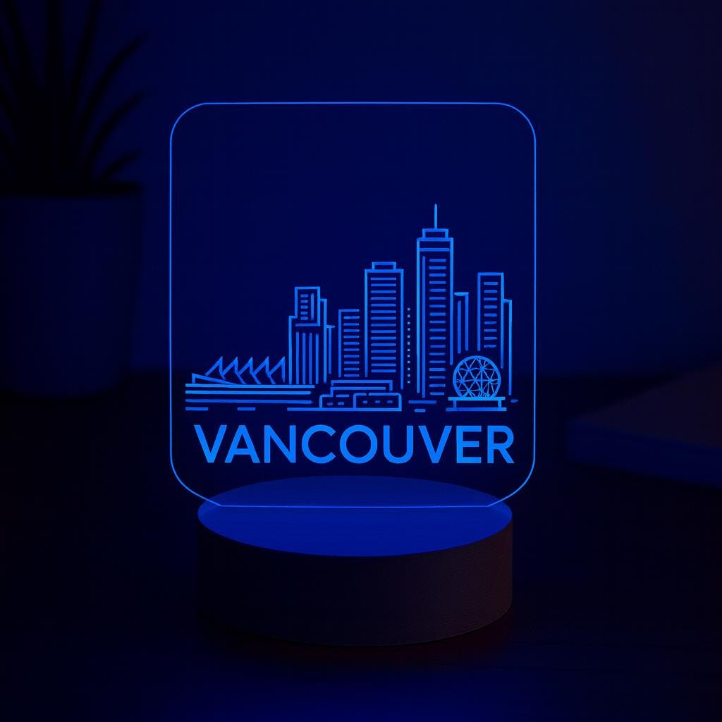 Vancouver Skyline LED Lamp