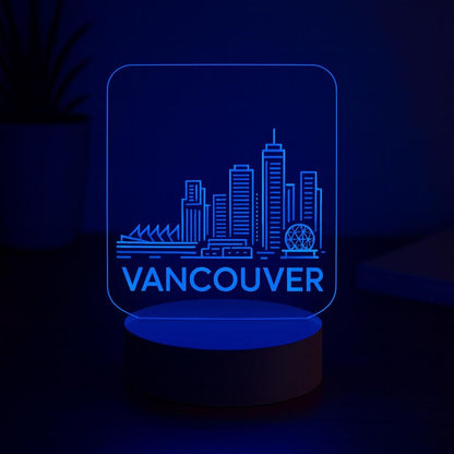Vancouver Skyline LED Lamp