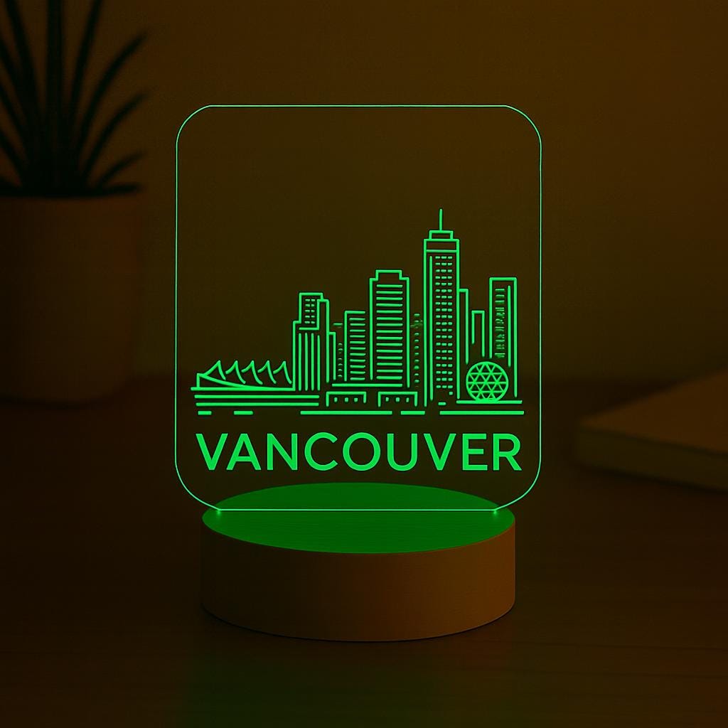 Vancouver Skyline LED Lamp