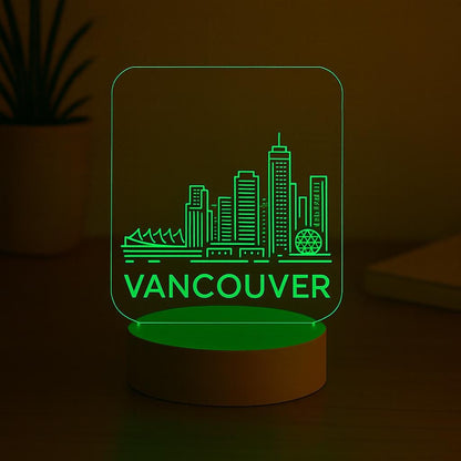 Vancouver Skyline LED Lamp