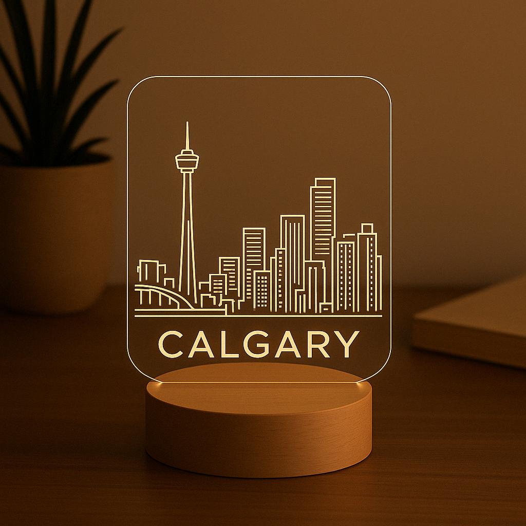 Calgary Skyline LED Lamp