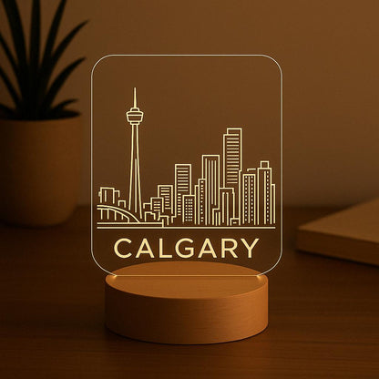 Calgary Skyline LED Lamp