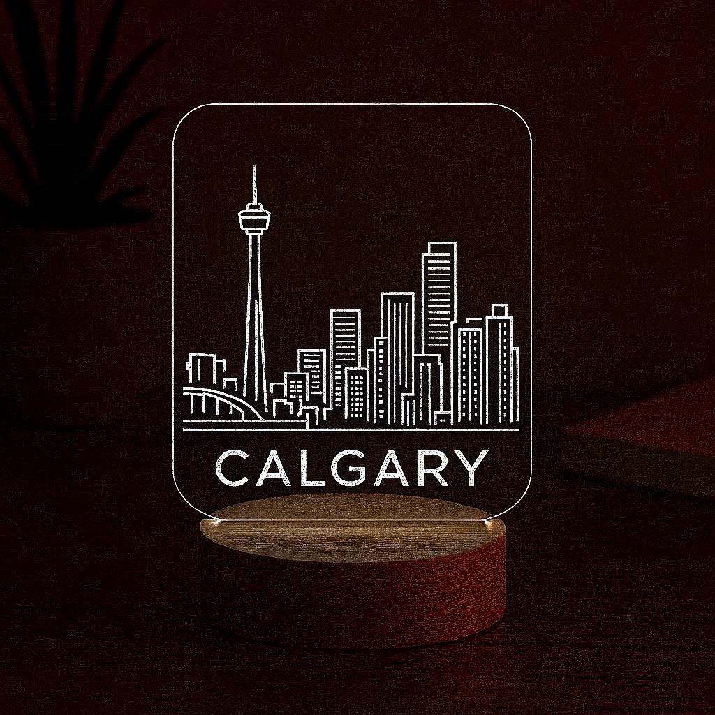 Calgary Skyline LED Lamp