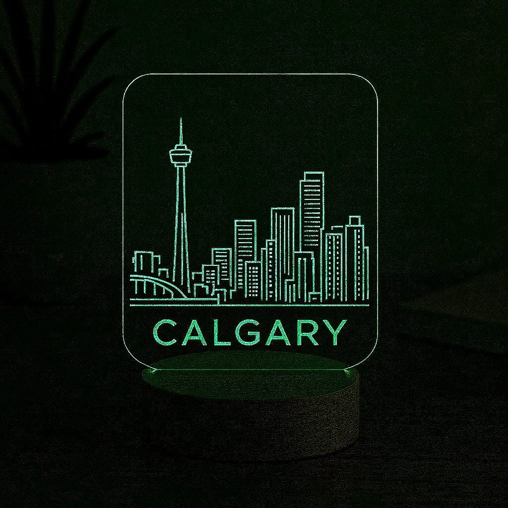 Calgary Skyline LED Lamp