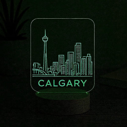 Calgary Skyline LED Lamp