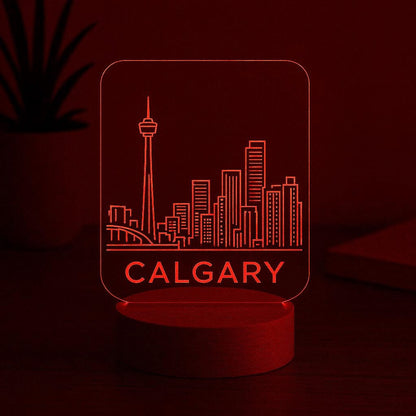 Calgary Skyline LED Lamp