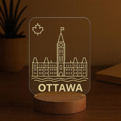 Ottawa Skyline LED Lamp